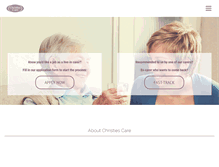 Tablet Screenshot of christiescare.co.za